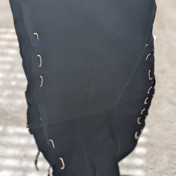 Black Velvet Knee-High Boots – Size 9 – Never Worn - Picture 4 of 4